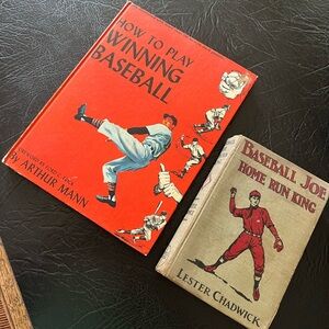 ANTIQUE/VINTAGE BOOKS 📚 *2 Books 1920 “BASEBALL JOE HOMERUN KING” and 1970 “How